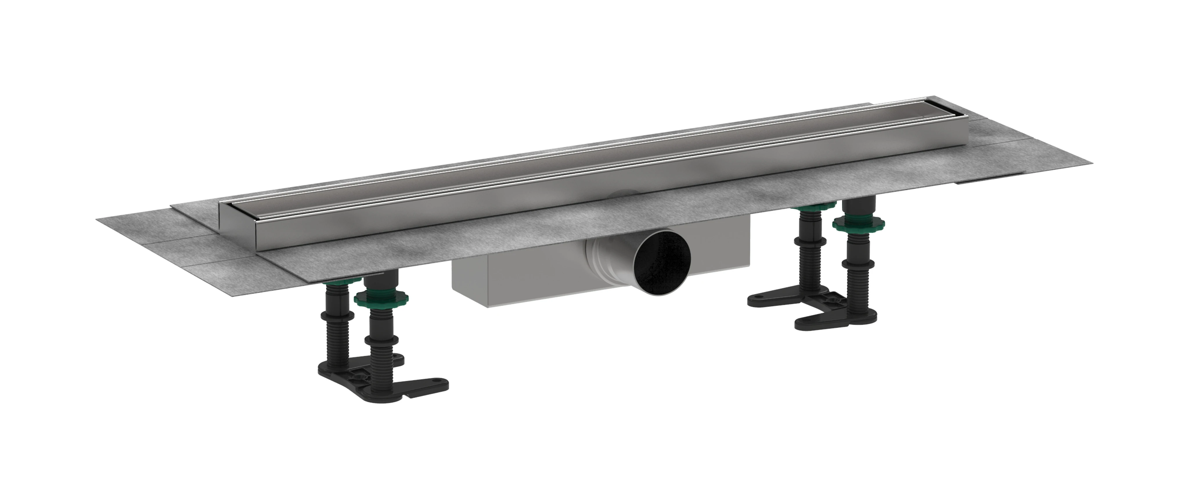 RainDrain Compact Komplettset Duschrinne 600 befliesbar für Standardinstallation k.a.