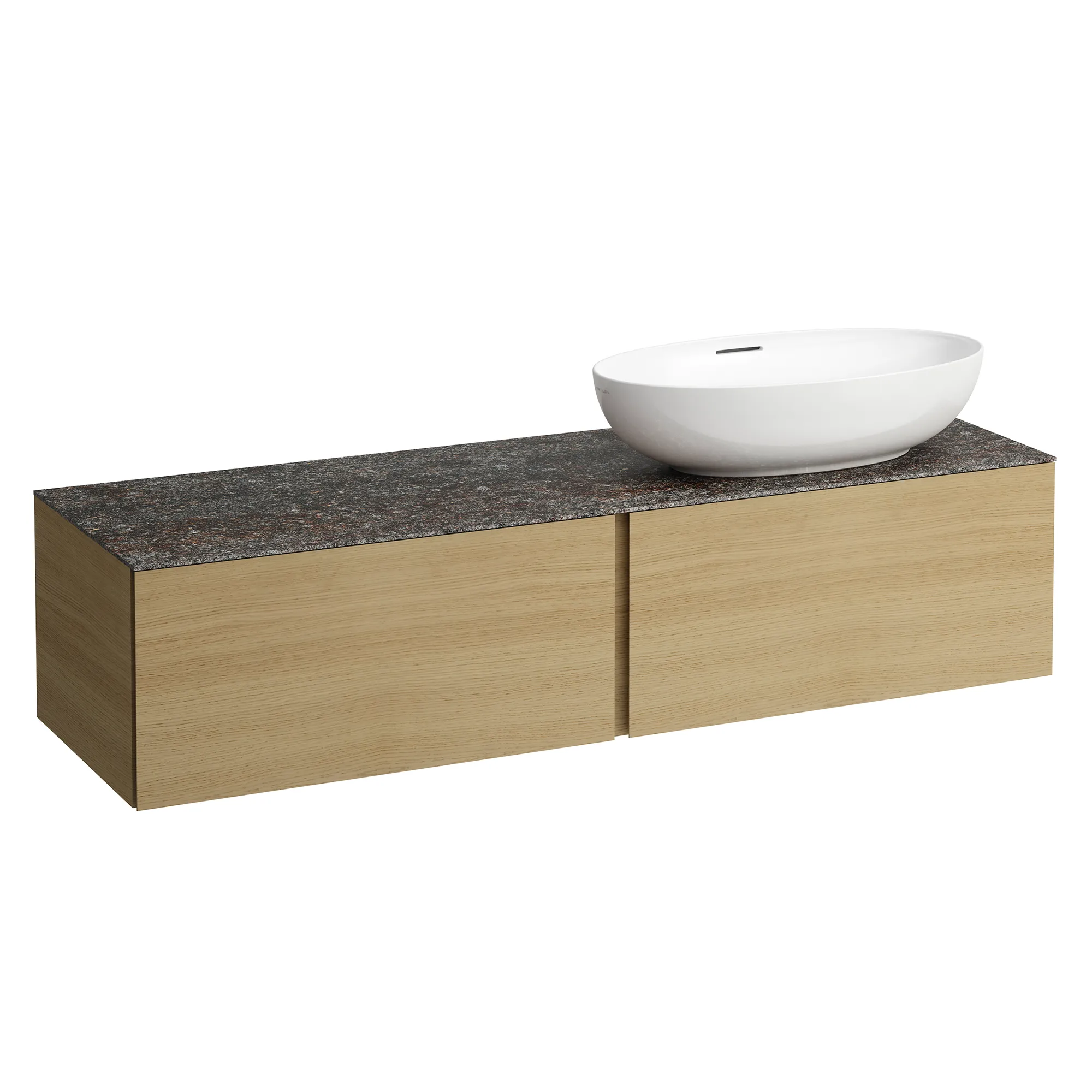 Laufen Schubladenelement „Ilbagnoalessi“ 1600 × 370 × 500 mm Eiche hell, ohne Hahnlochbohrung, rechts