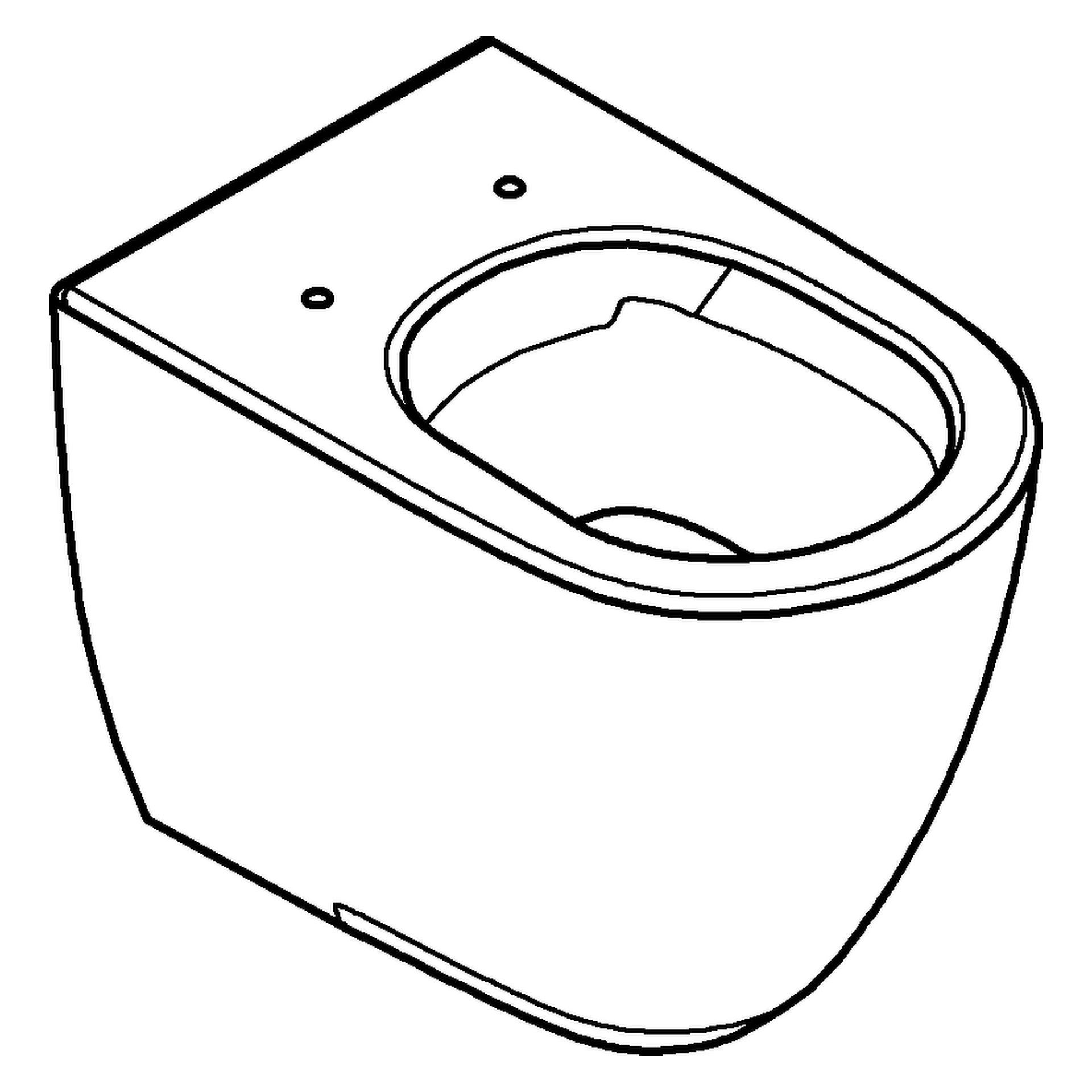Stand-Tiefspül-WC Essence 39573_H, Abgang universal, back to wall, für Unterputz-Spülkasten, spülrandlos, aus Sanitärkeramik, PureGuard Hygieneoberfläche, alpinweiß