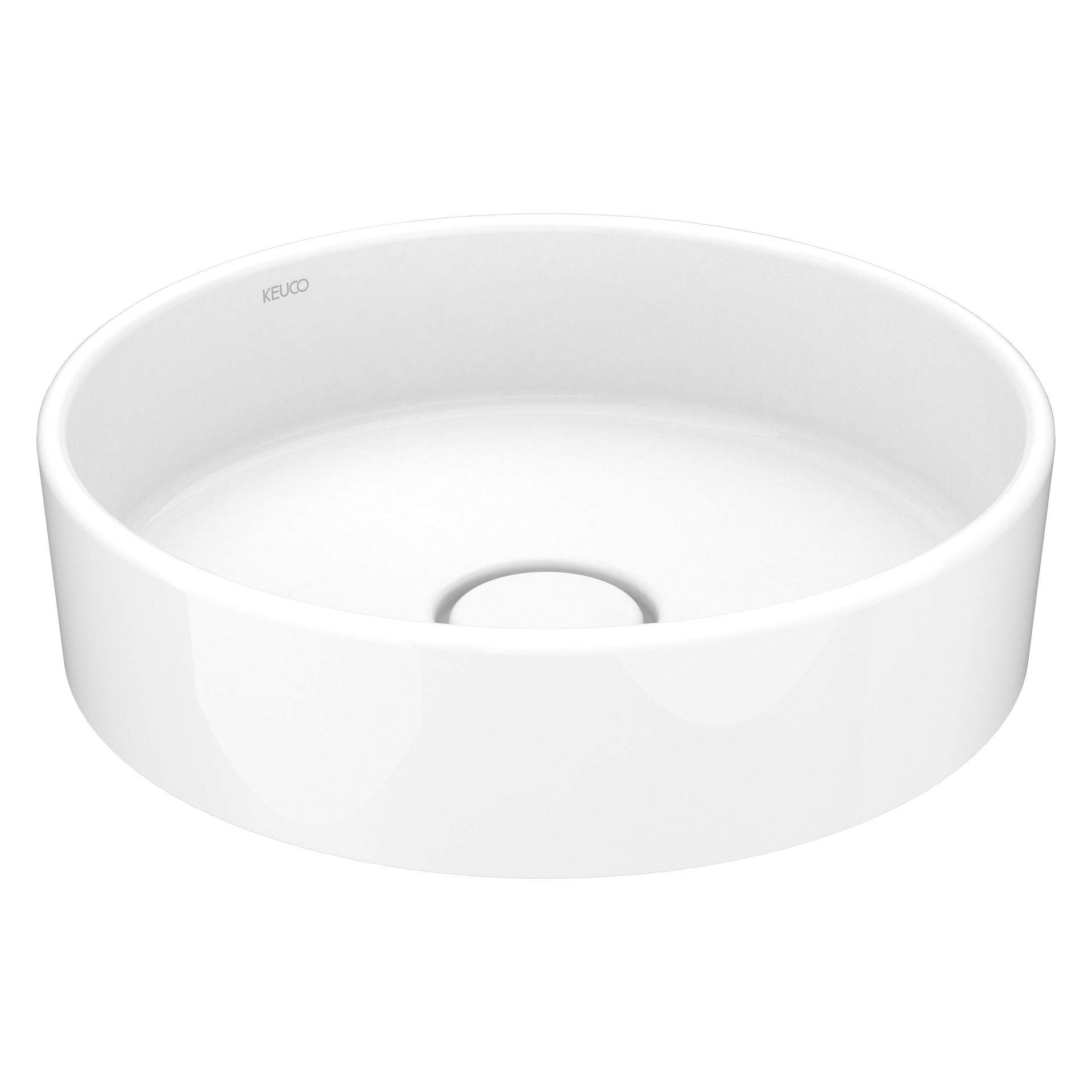 Stageline 32880310400 Keramik-Waschtisch rund ohne Hahnlochbohrung D: 400 mm weiß