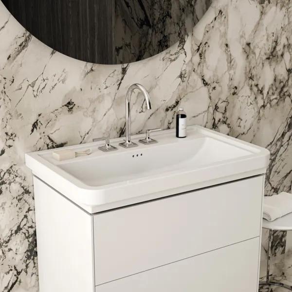 Waschtischarmatur Joy Neo mit Ablaufgarnitur Ausladung 168mm Hebelgriffe Magnetic Grey Waschtischarmatur Joy Neo mit Ablaufgarnitur Ausladung 168mm Hebelgriffe Magnetic Grey