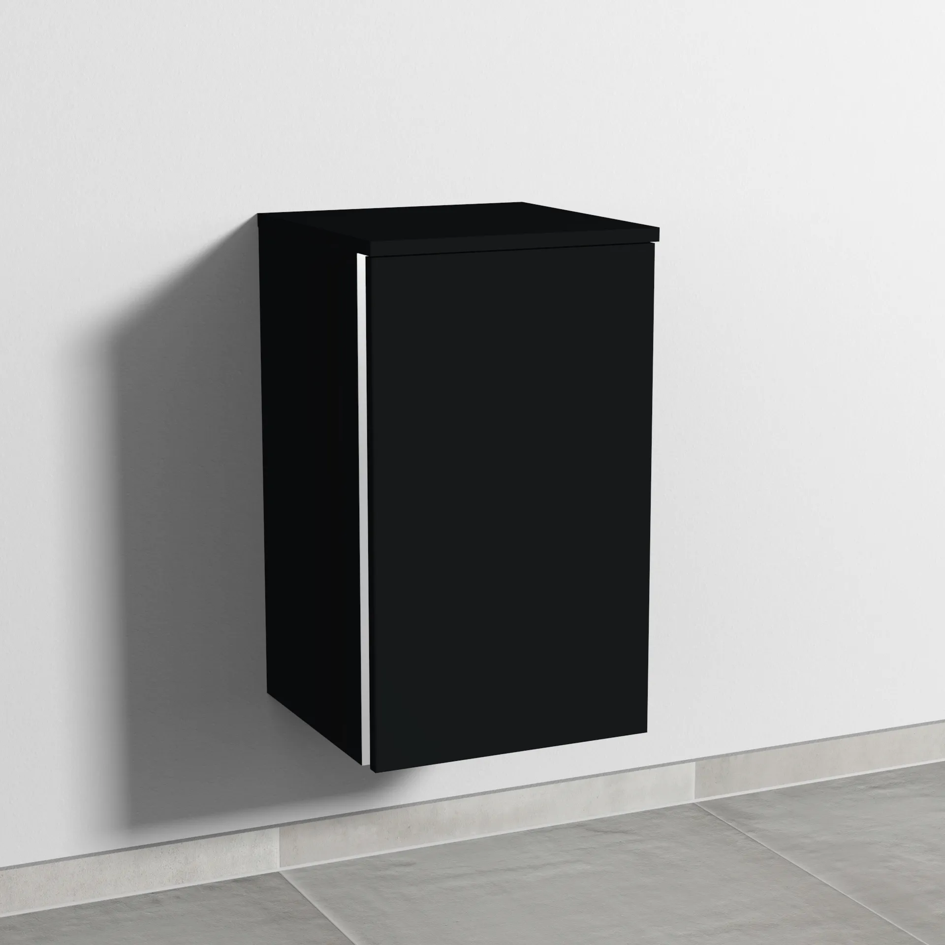 Sanipa Unterschrank „3way“ 350 × 580 × 345 mm Anschlag rechts, in Schwarz (matt), Anschlag rechts