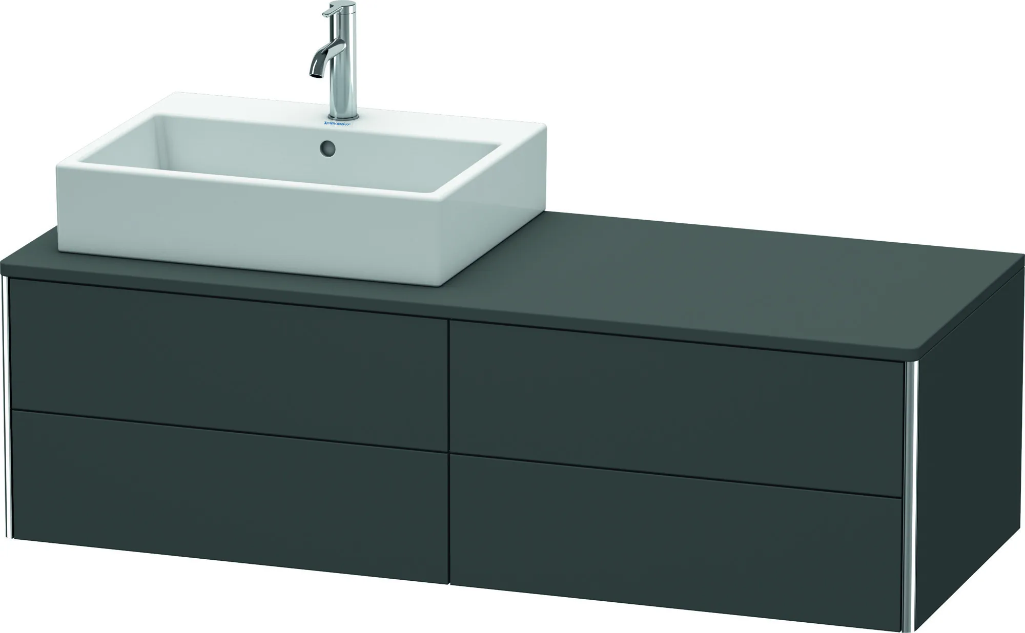 Duravit Waschtischunterschrank wandhängend „XSquare“ 140 × 40 × 54,8 cm Graphit Matt Duravit Waschtischunterschrank wandhängend „XSquare“ 140 × 40 × 54,8 cm Graphit Matt