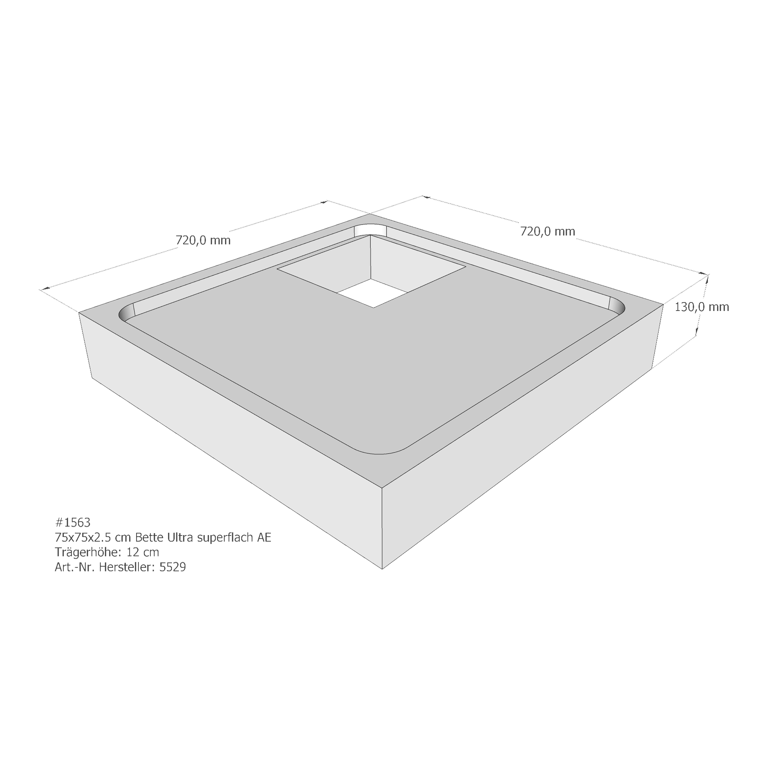 Duschwannenträger für Bette Ultra (superflach) 75 × 75 × 2,5 cm Duschwannenträger für Bette Ultra (superflach) 75 × 75 × 2,5 cm