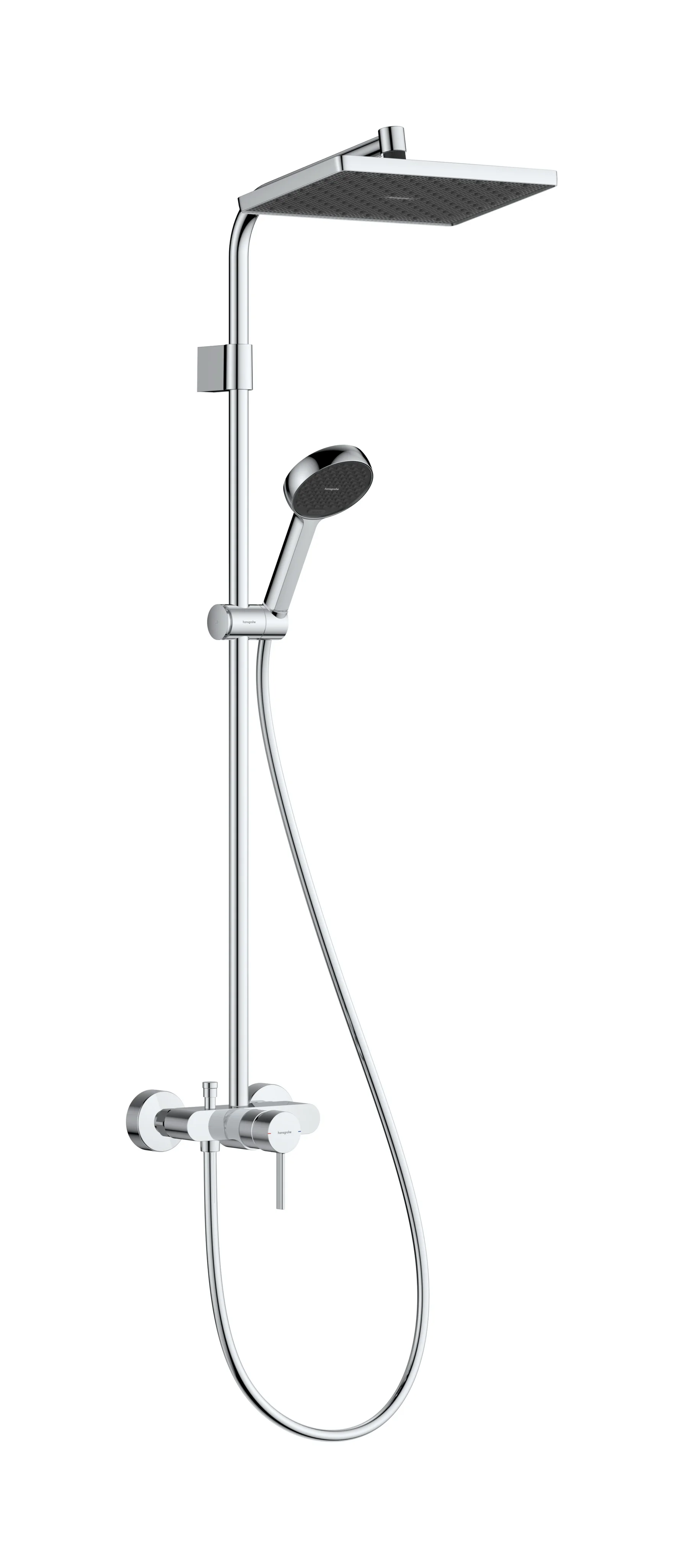Activera Q Showerpipe 290/180 1jet EcoSmart mit Einhebelmischer Varia, Oberfläche: Chrom