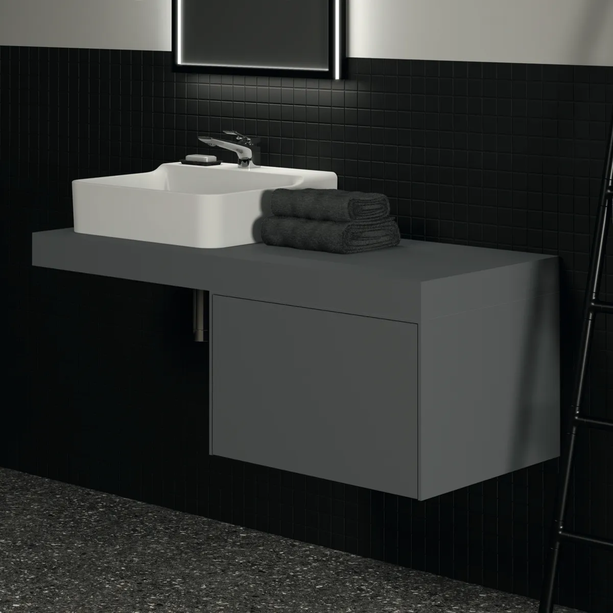 Ideal Standard Konsole Conca Anthrazit 1200x505x80mm Ideal Standard Konsole Conca Anthrazit 1200x505x80mm