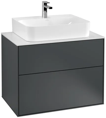 Villeroy & Boch Waschtischunterschrank „Finion“ für Schrankwaschtisch 800 × 603 × 501 mm Midnight Blue Matt Lacquer, für Becken mittig