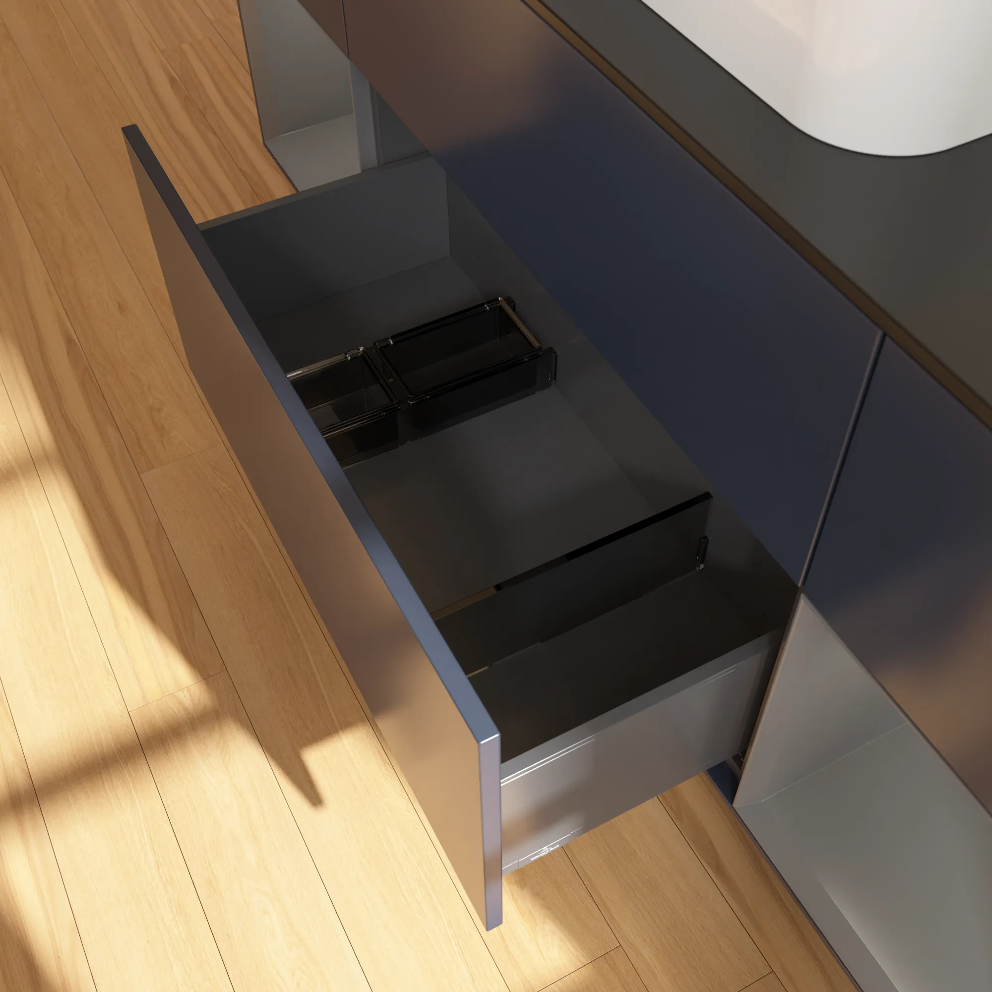 Villeroy & Boch Waschtischunterschrank „Finion“ für Schrankwaschtisch 1600 × 603 × 501 mm Midnight Blue Matt Lacquer, für Becken mittig