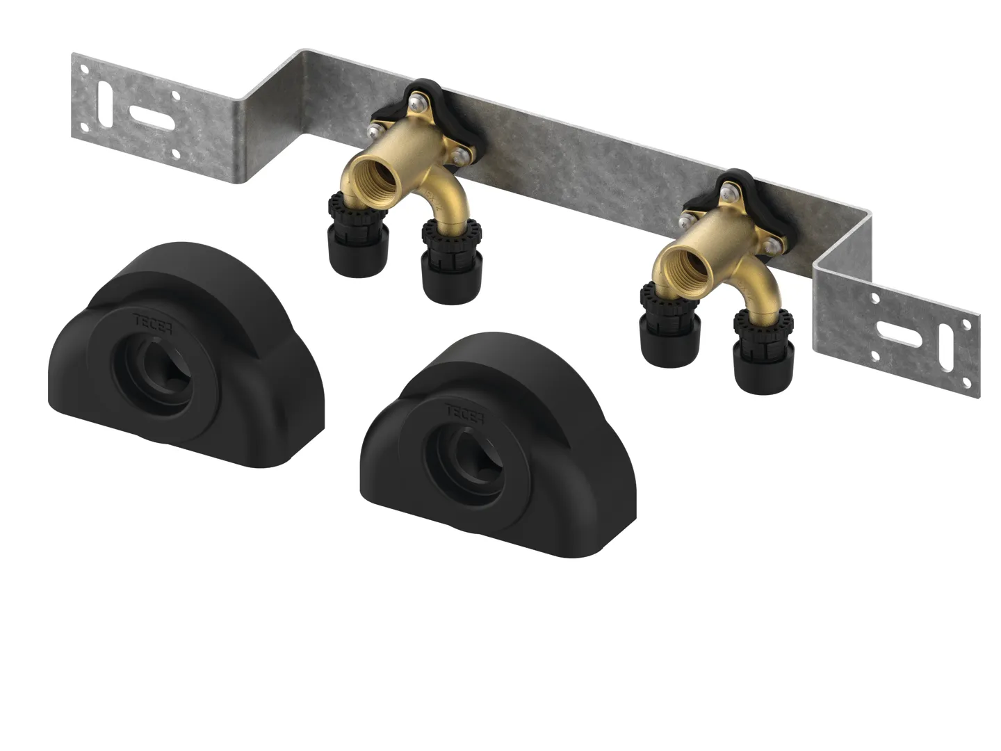 TECElogo-Ax Montageeinheit 150 mm mit U-Doppelwandscheibe Dimension 16 × Rp 1/2″, Si-Bronze TECElogo-Ax Montageeinheit 150 mm mit U-Doppelwandscheibe Dimension 16 × Rp 1/2″, Si-Bronze