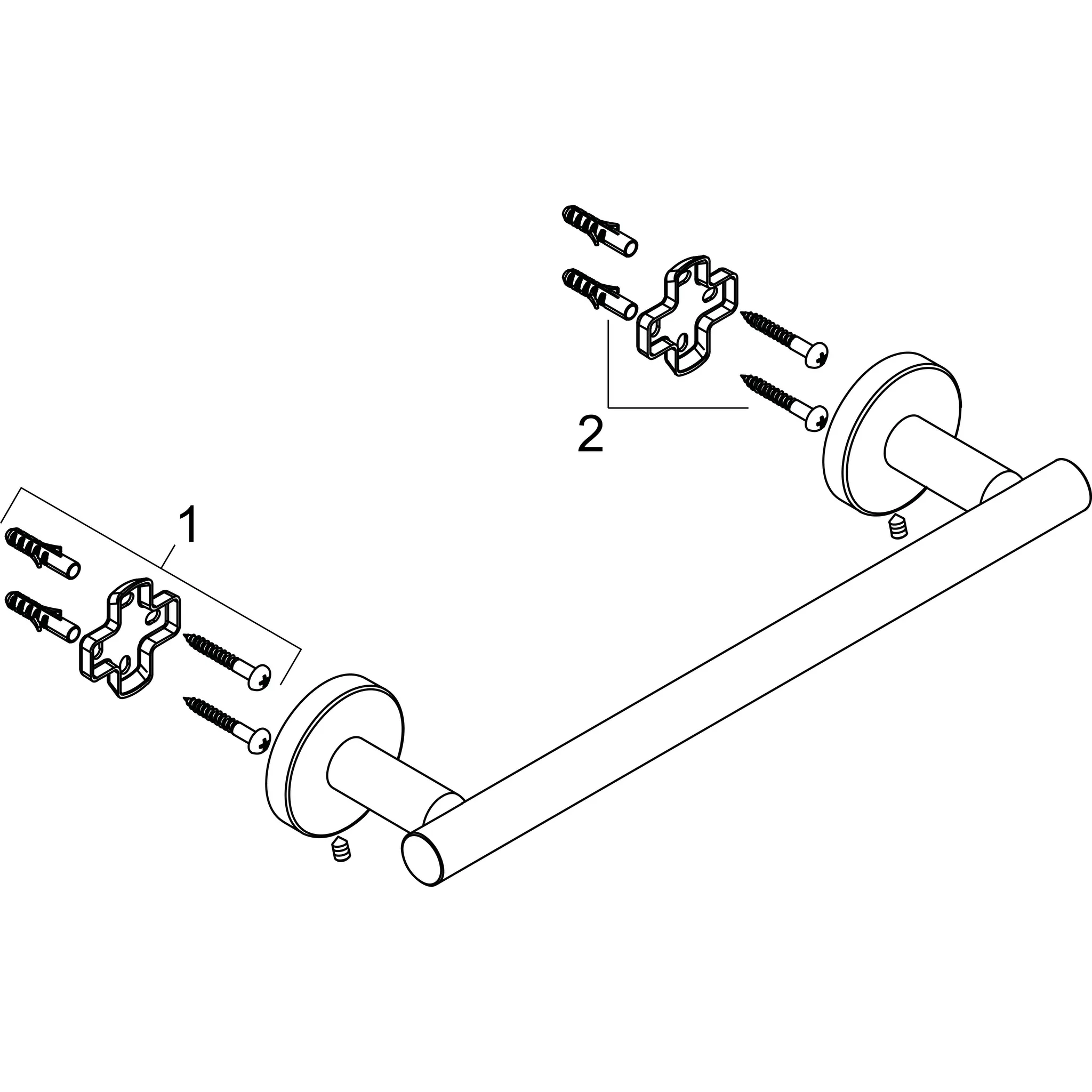 Hansgrohe Logis Universal Haltestange, Chrom Hansgrohe Logis Universal Haltestange, Chrom