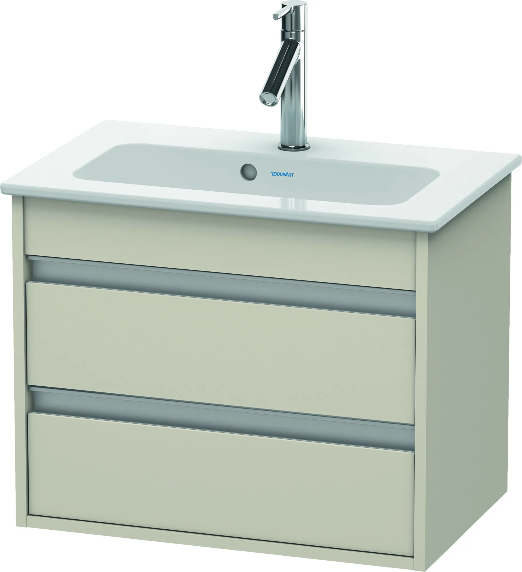 Duravit Waschtischunterschrank wandhängend „Ketho“ 60 × 48 × 38,5 cm Taupe Matt
