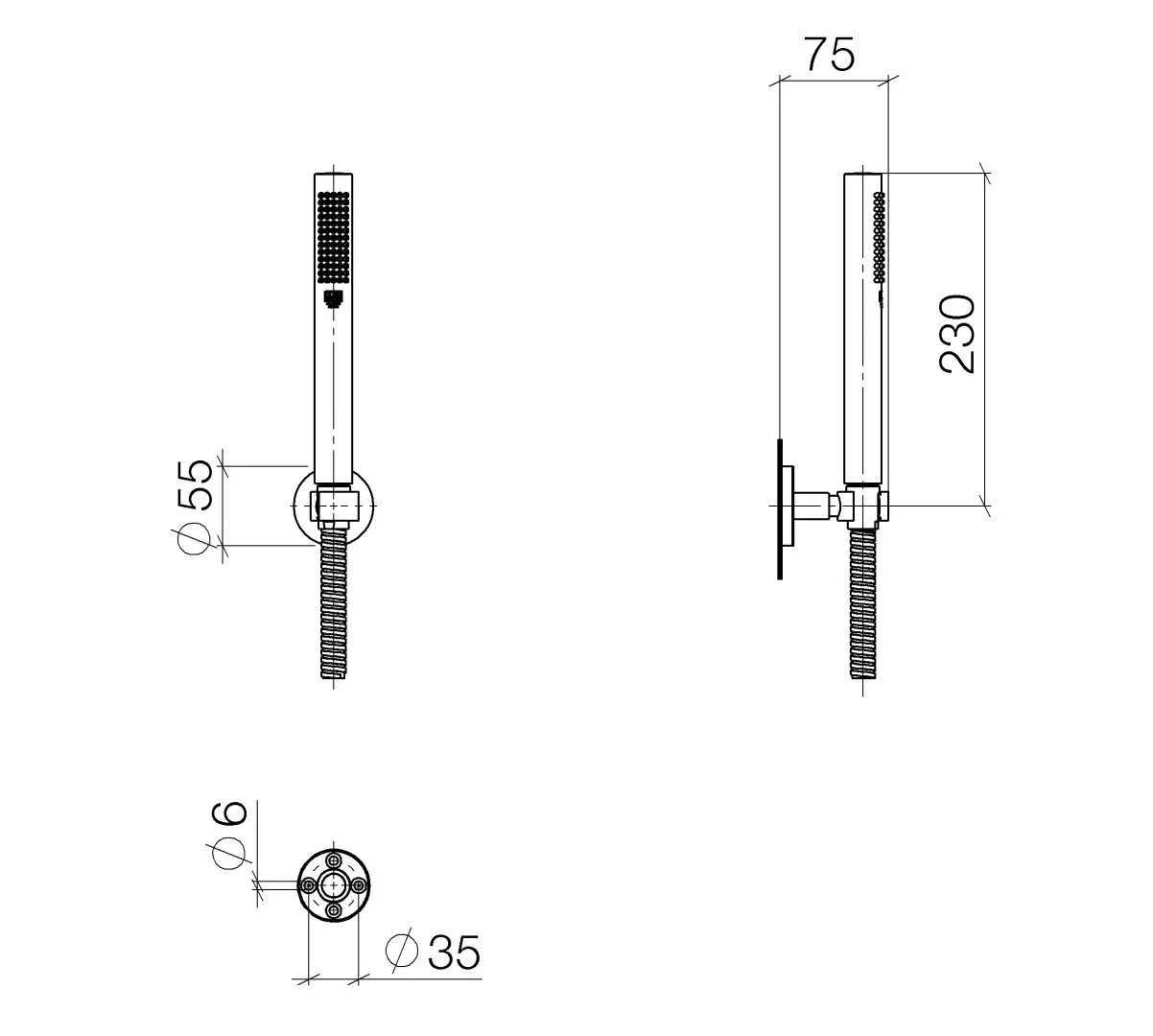 Dornbracht Schlauchbrausegarnitur SERIENSPEZIFISCH Gold gebürstet PVD, FlowReduce, Durchfluss max. 6,8 l/min, Rosette Ø 55 mm, Metallschlauch 1250 mm mit Verdrehschutz
