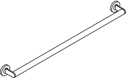 Haltegriff mobil, Edelstahl, pulverbeschichtet, Achsmaß 900 mm, Durchmesser 32 mm, in Farbe DC (Schwarz tiefmatt)