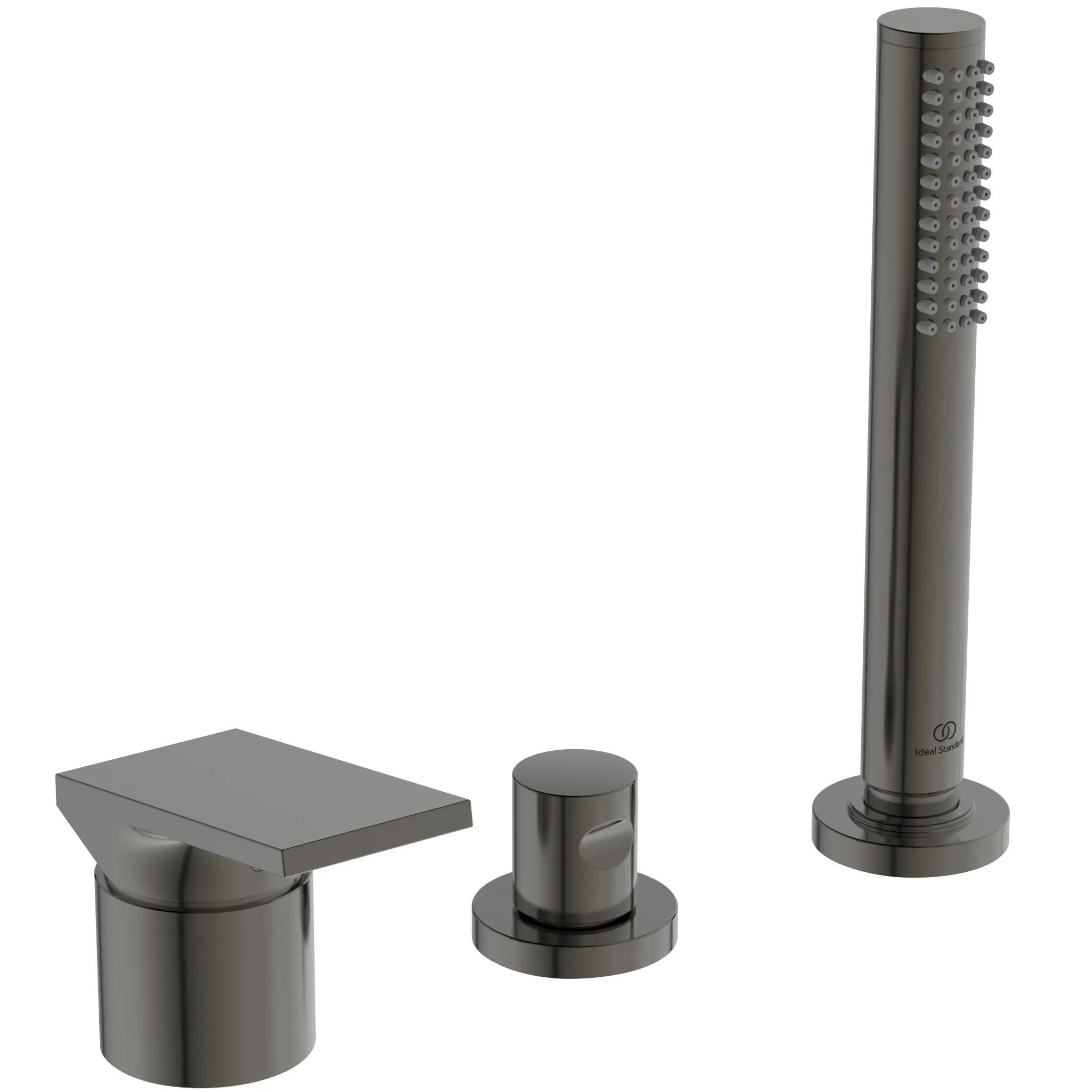 Ideal Standard 3-Loch-Badearmatur Extra mit Handbrause, Magnetic Grey Ideal Standard 3-Loch-Badearmatur Extra mit Handbrause, Magnetic Grey