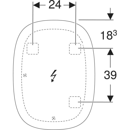 Geberit Spiegel „Option“ 60 × 80 cm, rechteckig