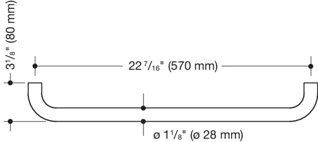 Badetuchhalter (USA) Serie 477 22 7/16 inch, o. Rosetten reinweiß Badetuchhalter (USA) Serie 477 22 7/16 inch, o. Rosetten reinweiß