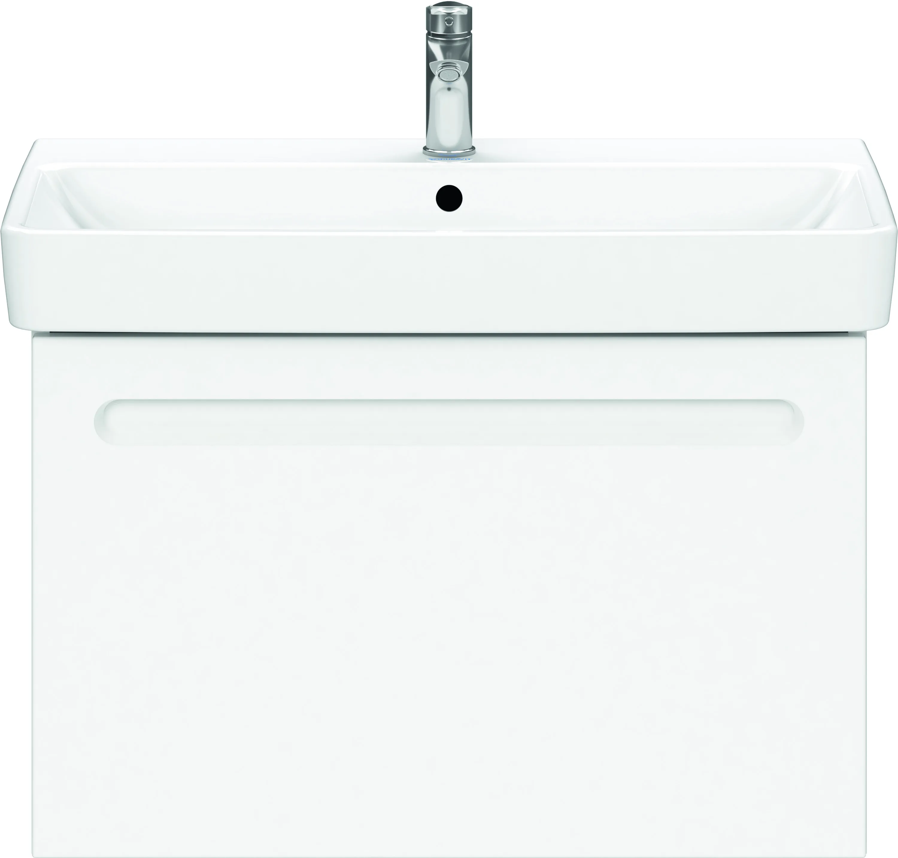 Duravit Waschtischunterschrank wandhängend „No.1“ 74 × 47,8 × 42,6 cm in Beton Matt