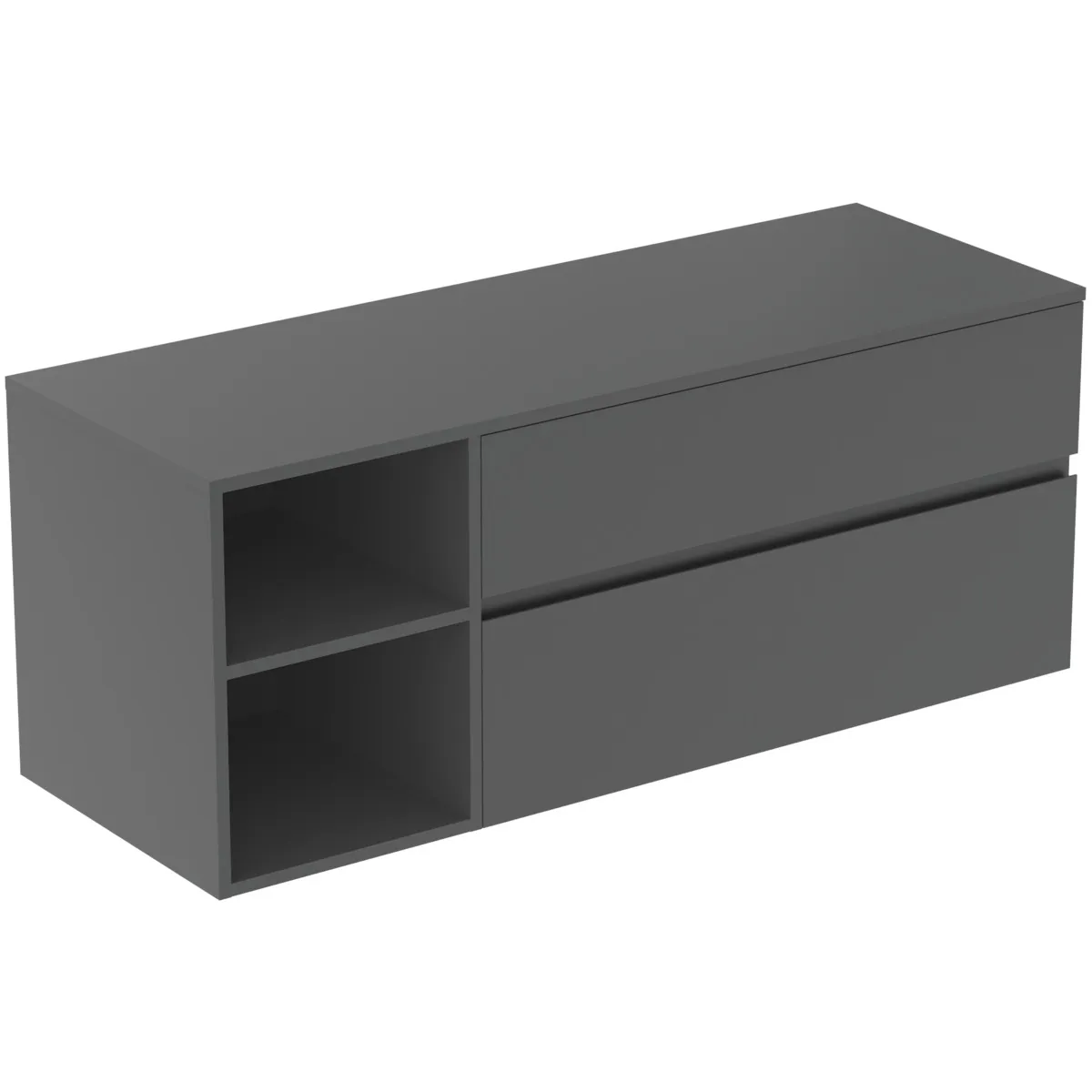 Ideal Standard Waschtischunterschrank „Finesse“ 140,2 × 55,8 × 50,5 cm Anthrazit matt lackiert Ideal Standard Waschtischunterschrank „Finesse“ 140,2 × 55,8 × 50,5 cm Anthrazit matt lackiert
