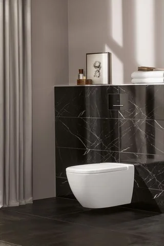Villeroy & Boch ViConnect WC-Betätigungsplatte Glass Glossy Black