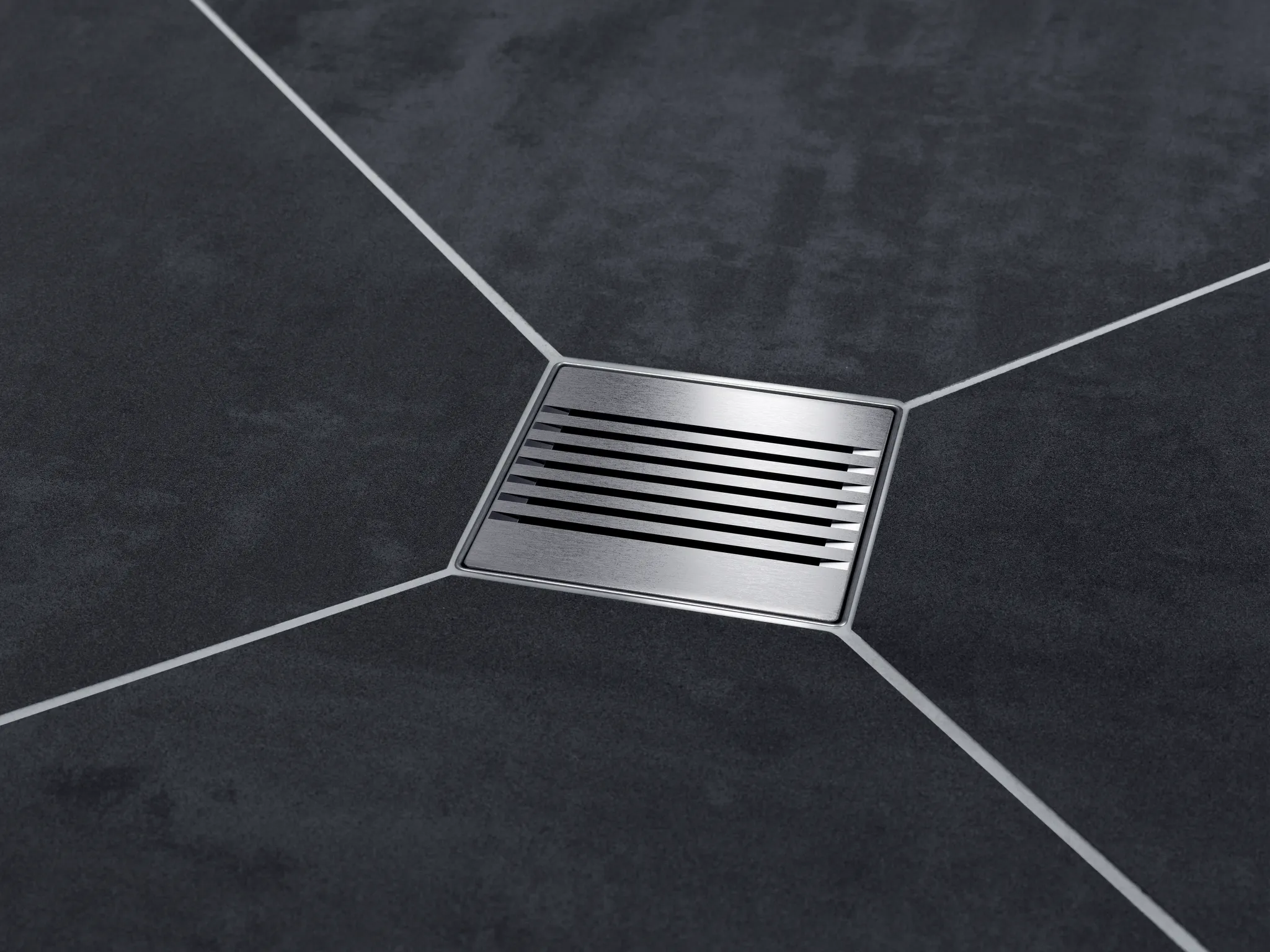POINT Ablaufabdeckung Exklusiv 2, Länge 115 mm Breite 115 mm, für POINT Ablauf