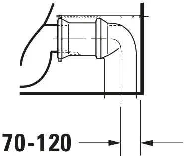 Stand-WC Kombi DuraStyle 700 mm Tiefspüler,f.SPK,Abg.Vario,weiß,HYG