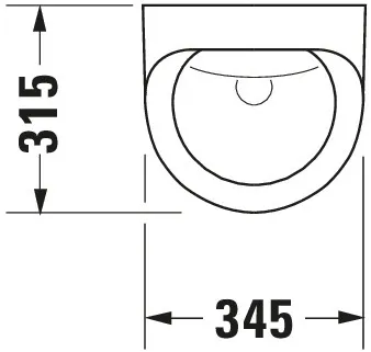 Urinal Duraplus, Zulauf von hinten absaugend, ohne Deckel, ohne Fliege, weiß