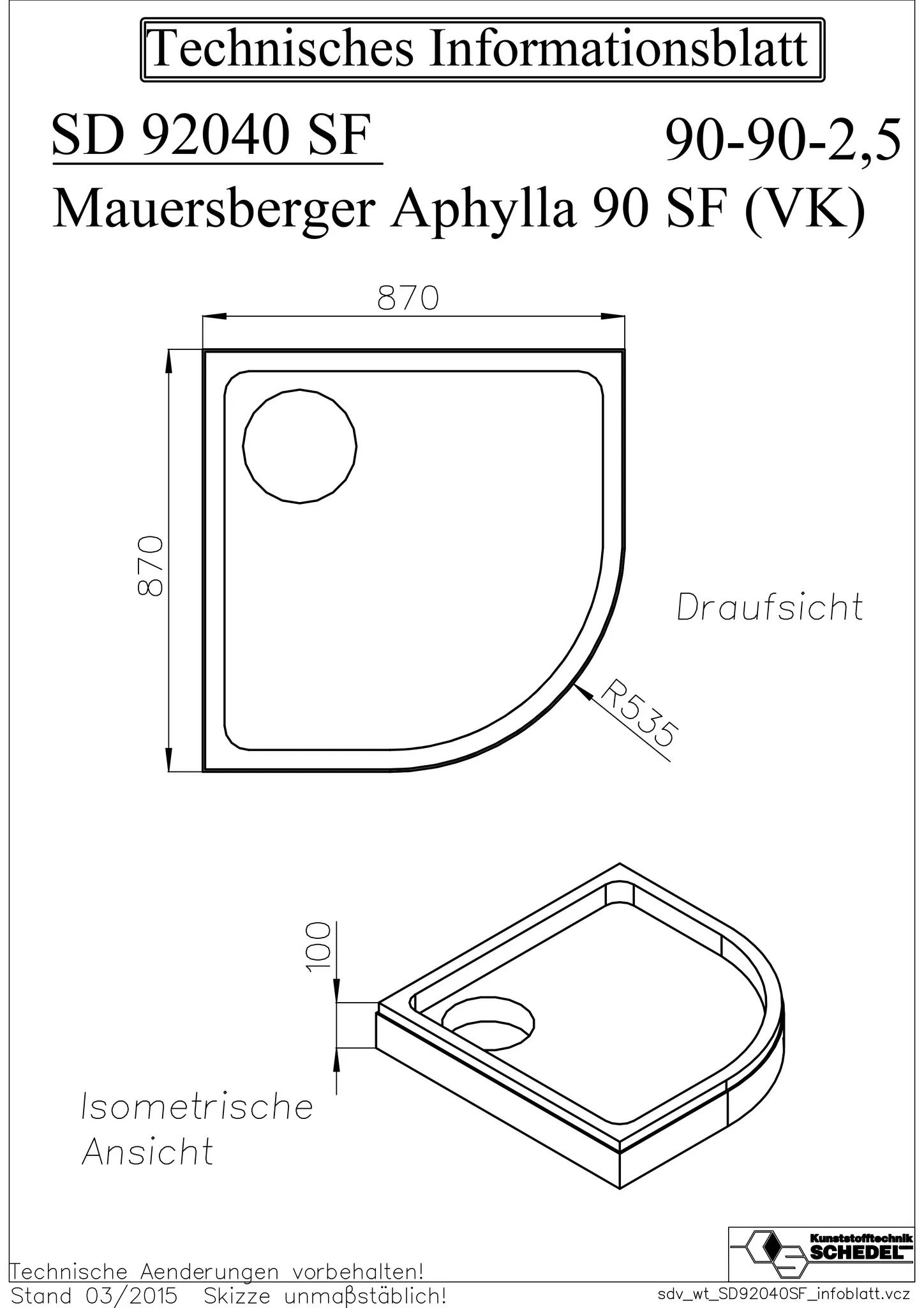 Mauersberger Styroporträger aphylla 90 SF, 10cm Höhe, inkl. 2x PU-Schaum