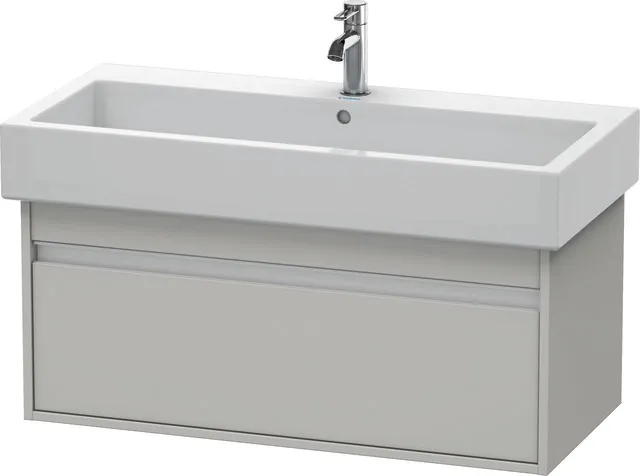 Duravit Waschtischunterschrank wandhängend „Ketho“ 95 × 41 × 44 cm Betongrau Matt Duravit Waschtischunterschrank wandhängend „Ketho“ 95 × 41 × 44 cm Betongrau Matt
