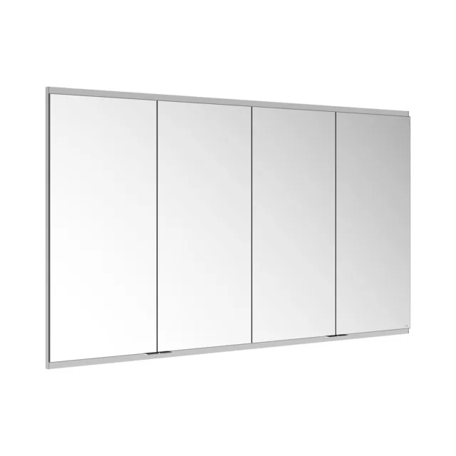 KEUCO Wandeinbau Spiegelschrank 4-türig „Royal Modular 2.0“ in Silber (eloxiert), Unterputz, ohne Beleuchtung 1700 × 900 × 160 mm
