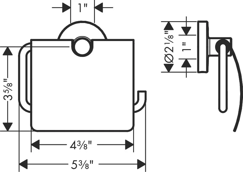 Papierrollenhalter Logis Universal chrom mit Deckel Papierrollenhalter Logis Universal chrom mit Deckel