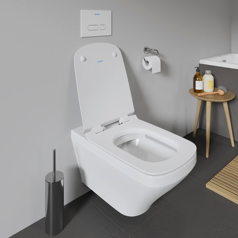 WC-Sitz DuraStyle ohne SoftClose Scharniere edelstahl, lang, weiß