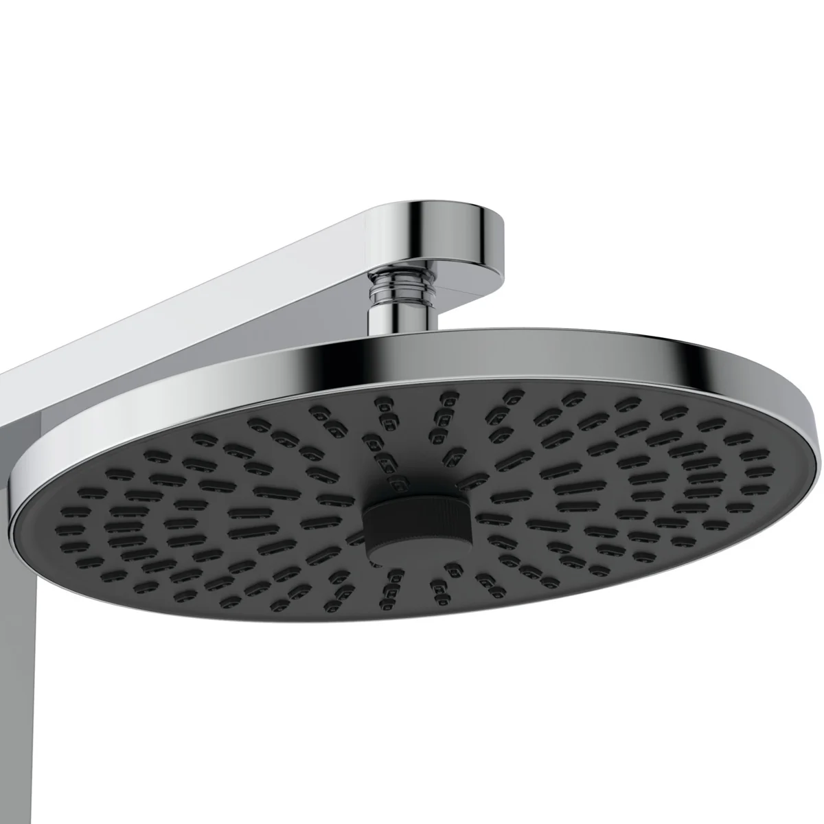 Ideal Standard Ceratherm Alu+ Duschsystem mit Brausethermostat, Chrom, 2 Ablagen, 2 Strahlarten Hand- und Kopfbrause, Idealflex Brauseschlauch