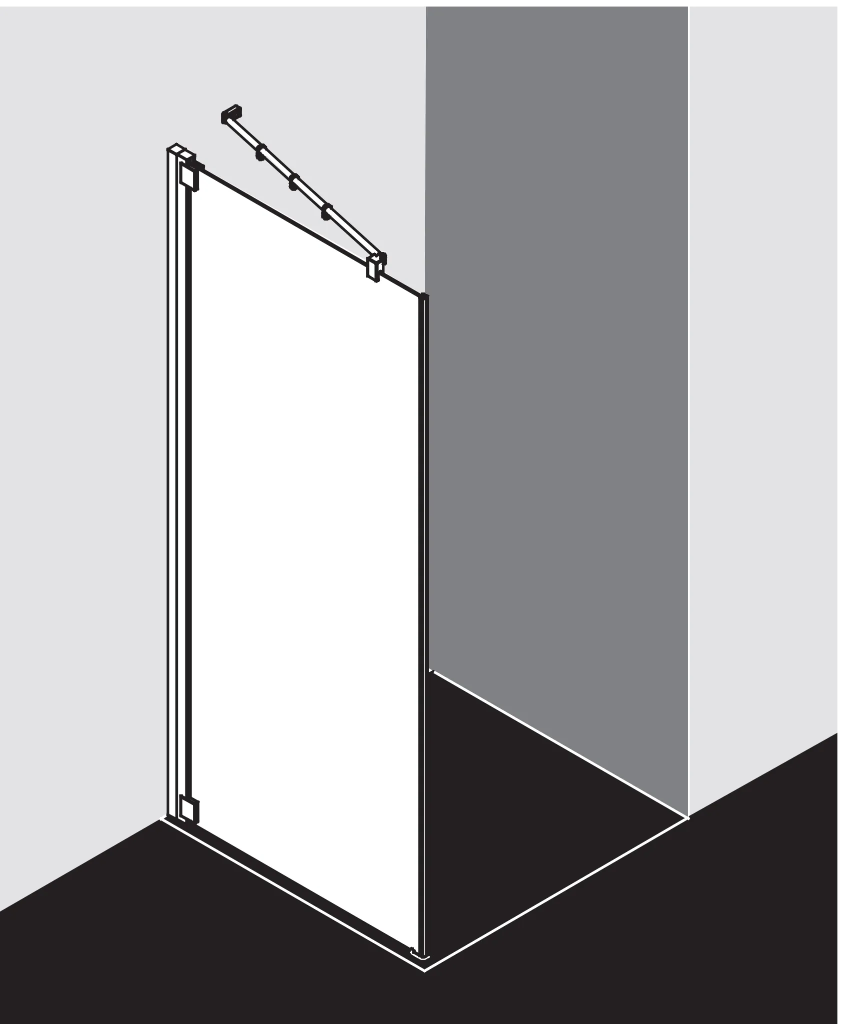 Kermi Seitenwand rechts für Ecke „RAYA“ Glas Klar Dekor Stripe 3, Profile Silber Mattglanz, BV: 1195 - 1225 mm GAK: 1180 - 1210 mm WE: 1205 - 1235 mm H: 2000 mm Kermi Seitenwand rechts für Ecke „RAYA“ Glas Klar Dekor Stripe 3, Profile Silber Mattglanz, BV: 1195 - 1225 mm GAK: 1180 - 1210 mm WE: 1205 - 1235 mm H: 2000 mm