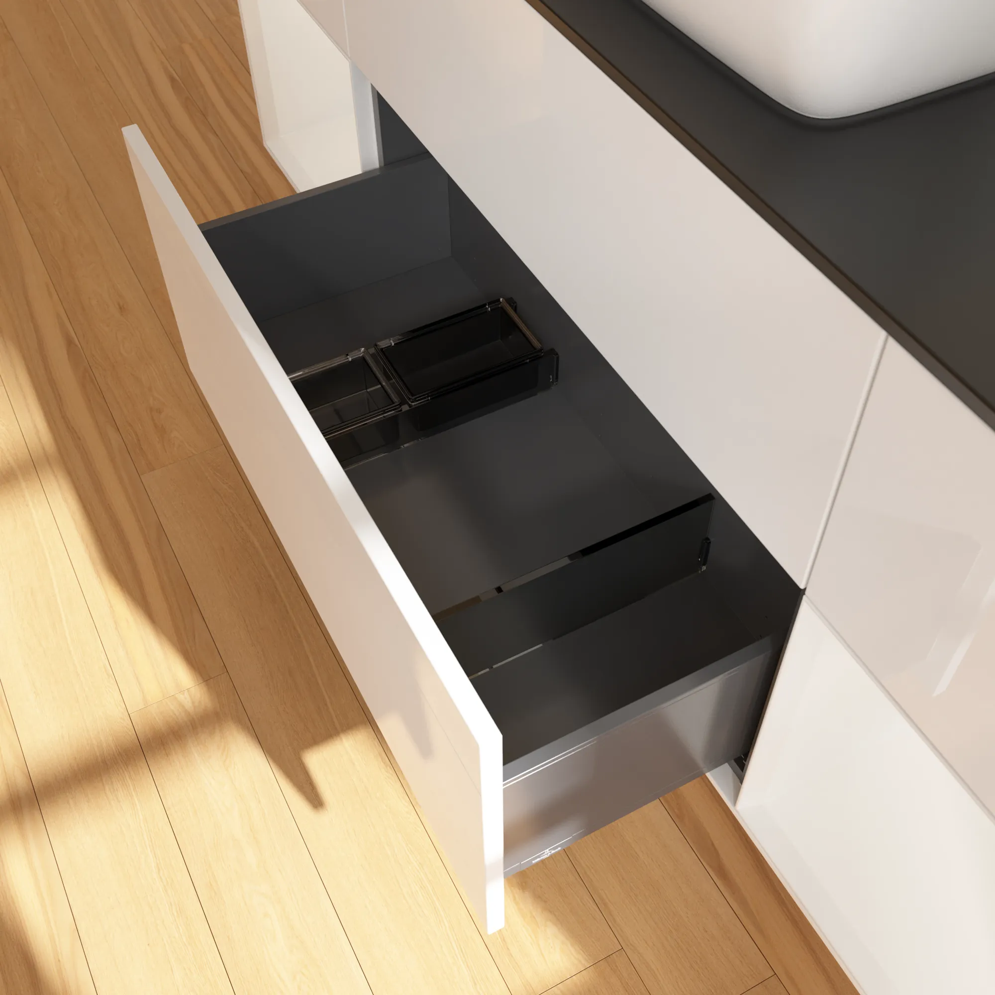 Villeroy & Boch Waschtischunterschrank „Finion“ für Schrankwaschtisch 1600 × 603 × 501 mm Glossy White Lacquer, für Becken mittig Villeroy & Boch Waschtischunterschrank „Finion“ für Schrankwaschtisch 1600 × 603 × 501 mm Glossy White Lacquer, für Becken mittig