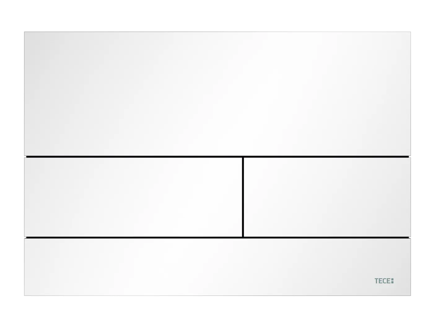 TECEsquare II Metall WC-Betätigungsplatte, weiß matt, Zweimengentechnik