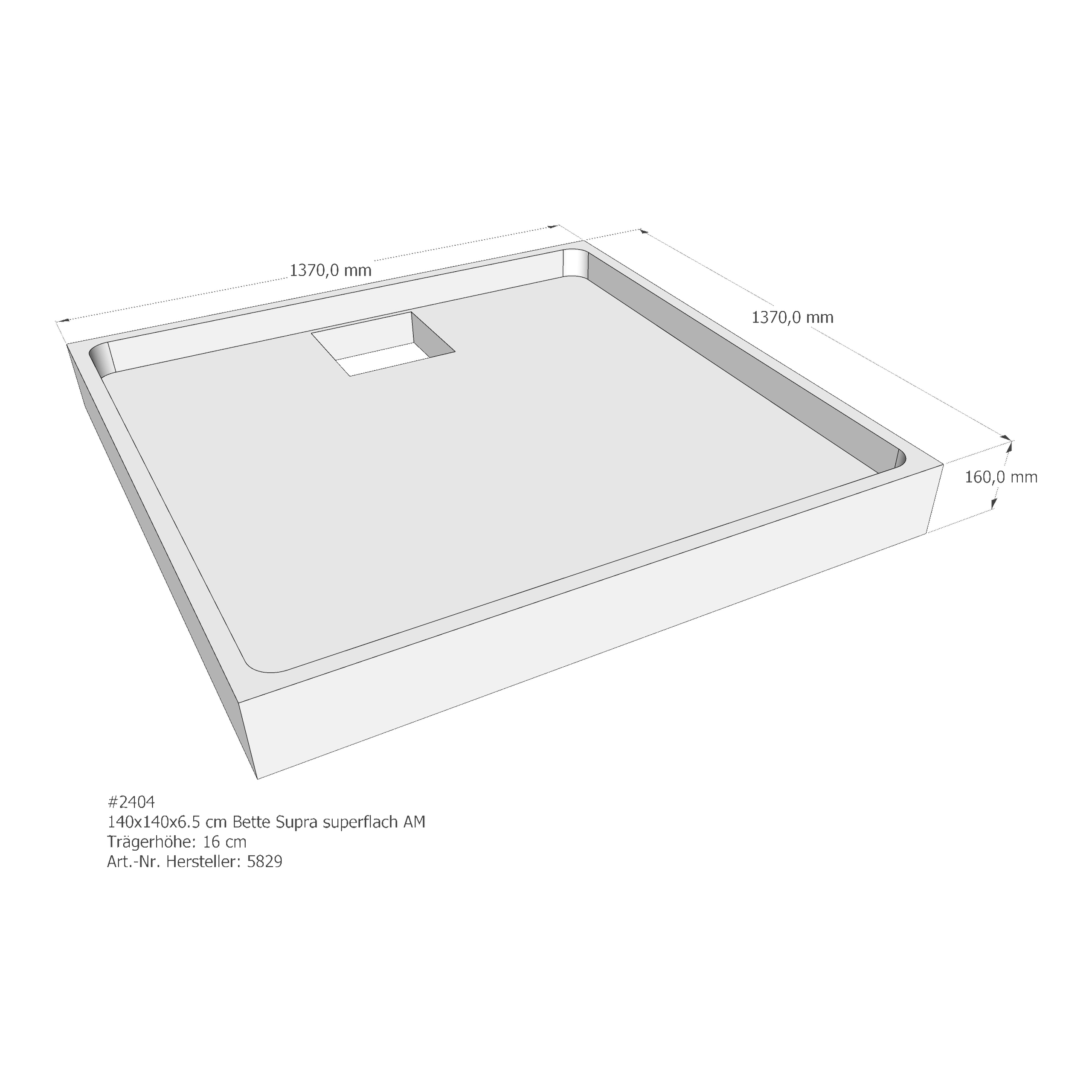Duschwannenträger für Bette Supra (extraflach) 140 × 140 × 6,5 cm Duschwannenträger für Bette Supra (extraflach) 140 × 140 × 6,5 cm