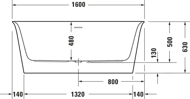 Duravit Badewanne „White Tulip“ freistehend oval 1600 × 800 mm in Weiß Duravit Badewanne „White Tulip“ freistehend oval 1600 × 800 mm in Weiß