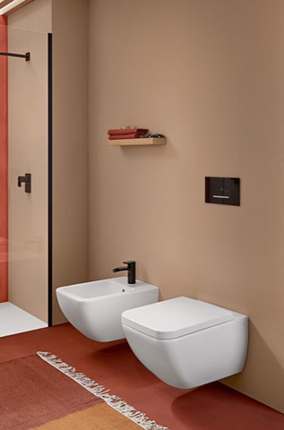 WC-Betätigungsplatte ViConnect Installationssysteme 922160, 125 x 77 x 259 mm, 2-Mengen-Spülung, Glass Glossy Black