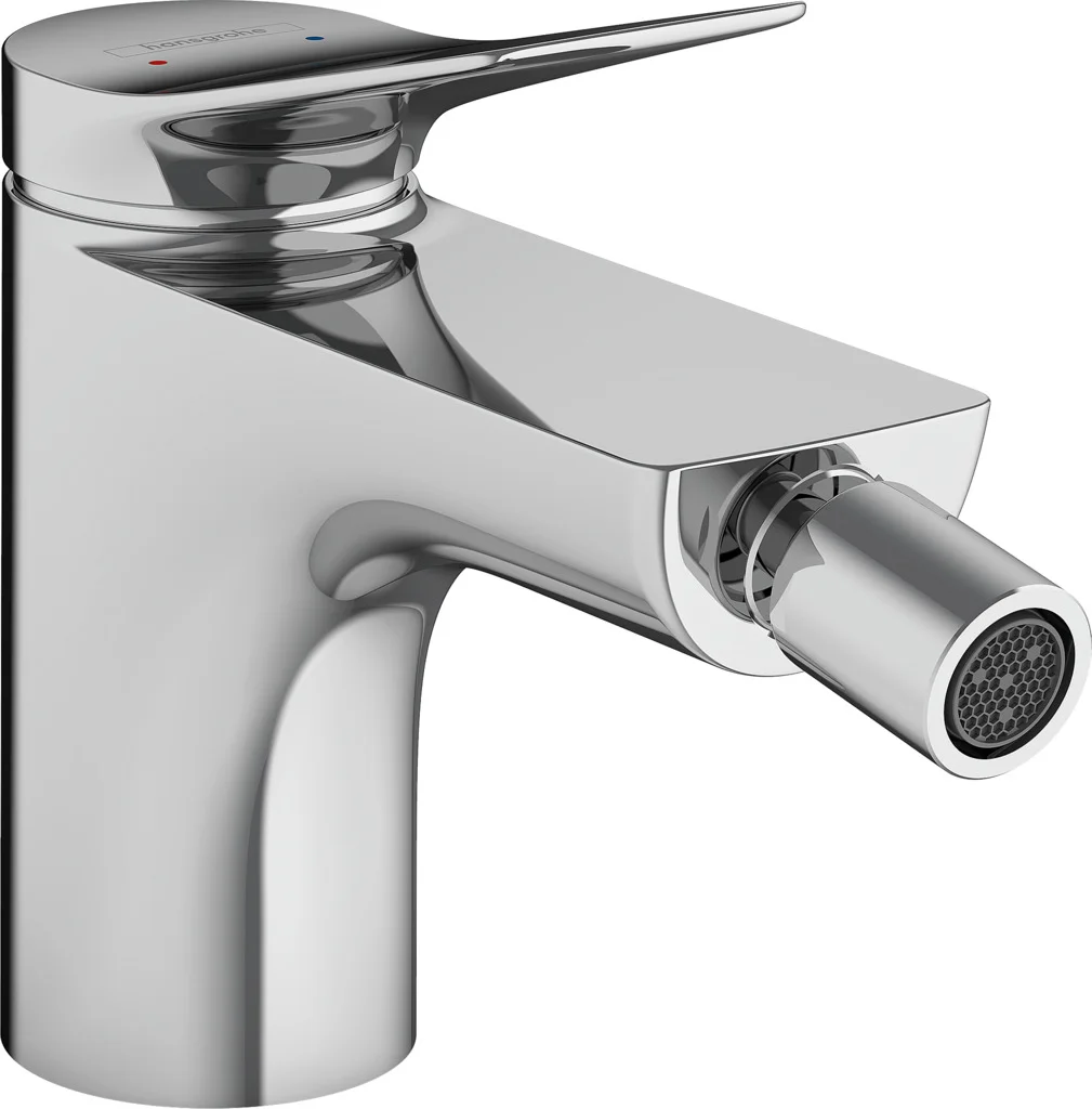 Hansgrohe Vivenis Bidetmischer chrom, Einhebel-Bedienung, Ausladung 130 mm, Auslaufhöhe 81 mm, Laminarstrahl, max. Durchfluss 7,5 l/min, Keramikmischsystem, einstellbare Temperaturbegrenzung, für Durchlauferhitzer geeignet