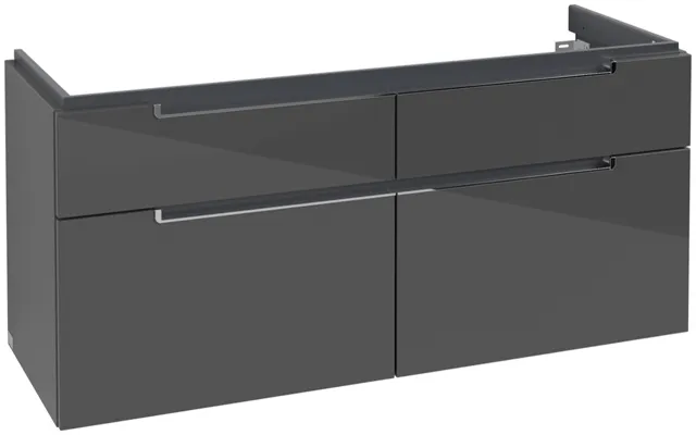 Villeroy & Boch Subway 2.0 Waschbeckenunterschrank A91710, 1287 x 590 x 449 mm, Glossy Grey