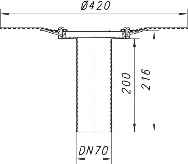 Dallmer Balkonablaufgehäuse 84 DallBit DN 70