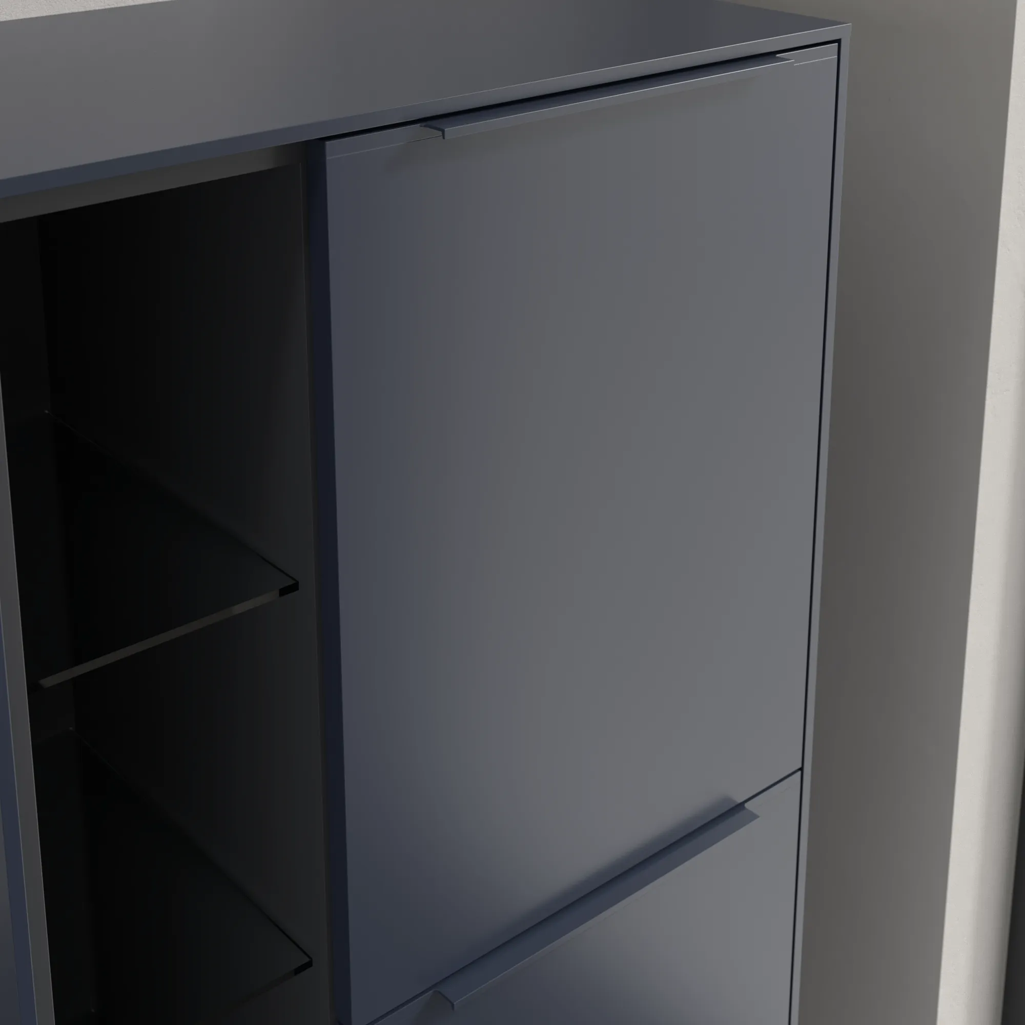 Villeroy & Boch Mittelschrank „Subway 3.0“ 57,4 × 120 × 36,2 × 36,2 cm 2 Türen, Anschlag (Scharnier) rechts, 2 Türen, Anschlag rechts