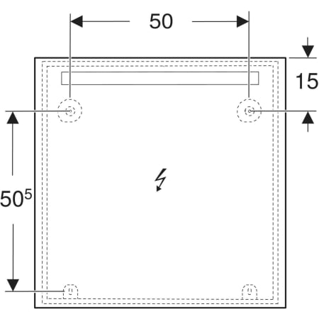 Geberit Spiegel „Option“ 70 × 70 cm, rechteckig