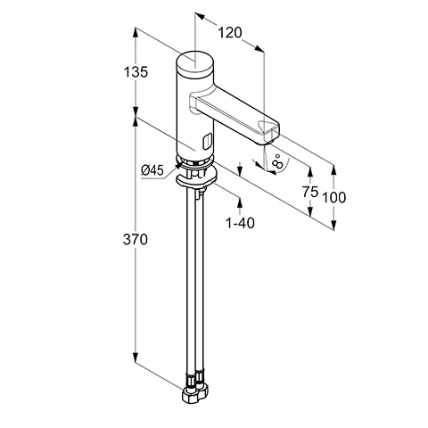 Kludi ZENTA SL Elektr. Waschtischarmatur chrom Kludi ZENTA SL Elektr. Waschtischarmatur chrom