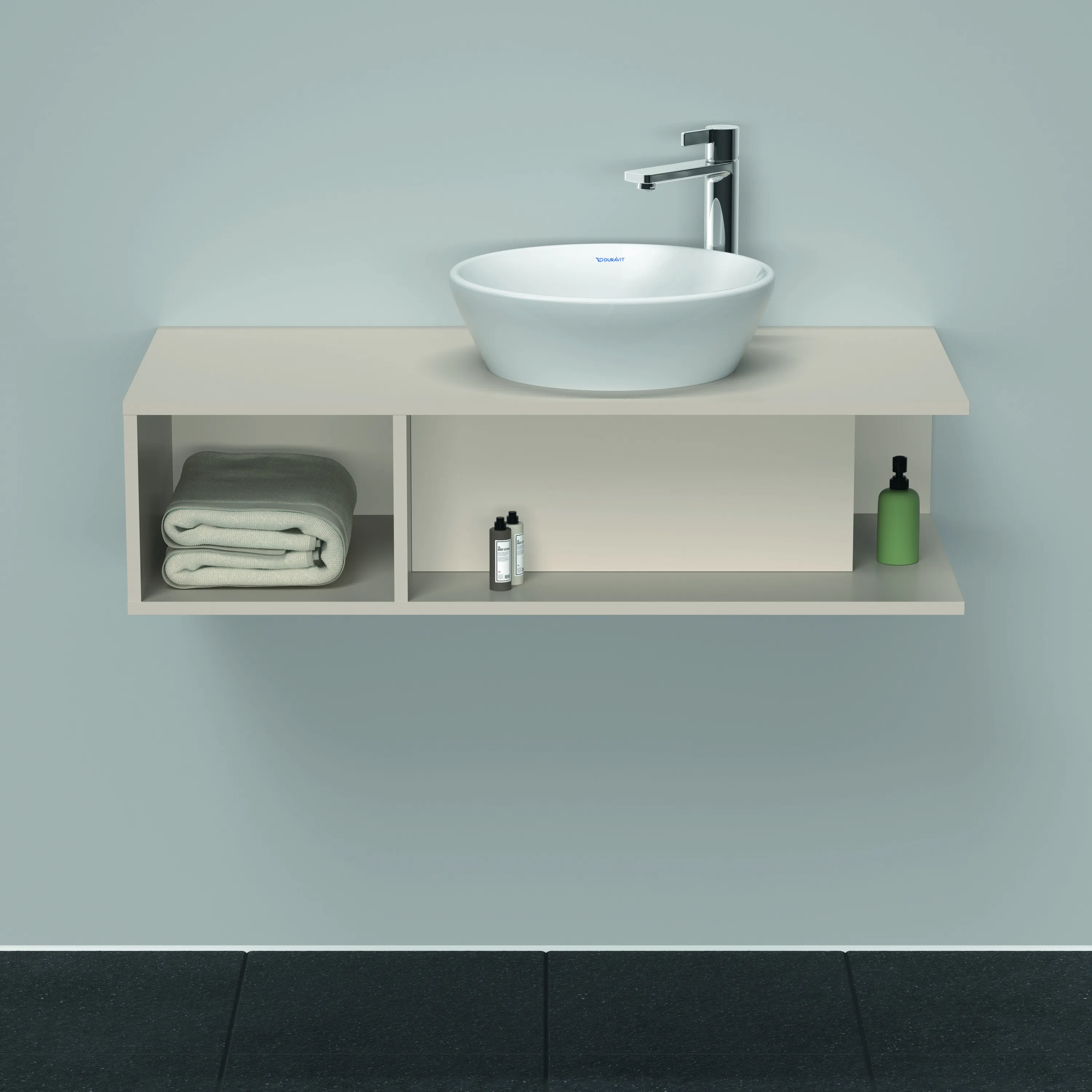 Duravit Waschtischunterschrank wandhängend „D-Neo“ 100 × 26 × 48 cm Taupe Matt
