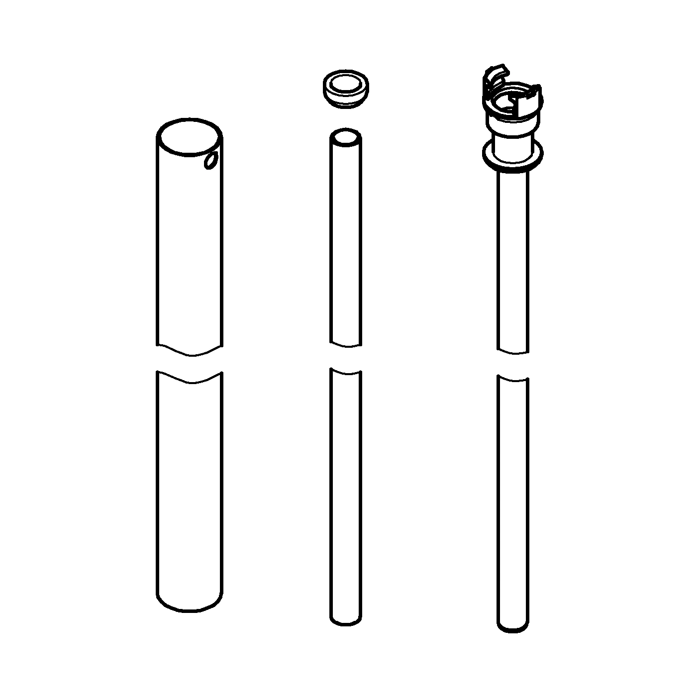 Ersatzrohr 48053, für Duschsysteme, Ersatz-Brauserohr 15 cm länger gegenüber Originalrohr für Duschsysteme, chrom