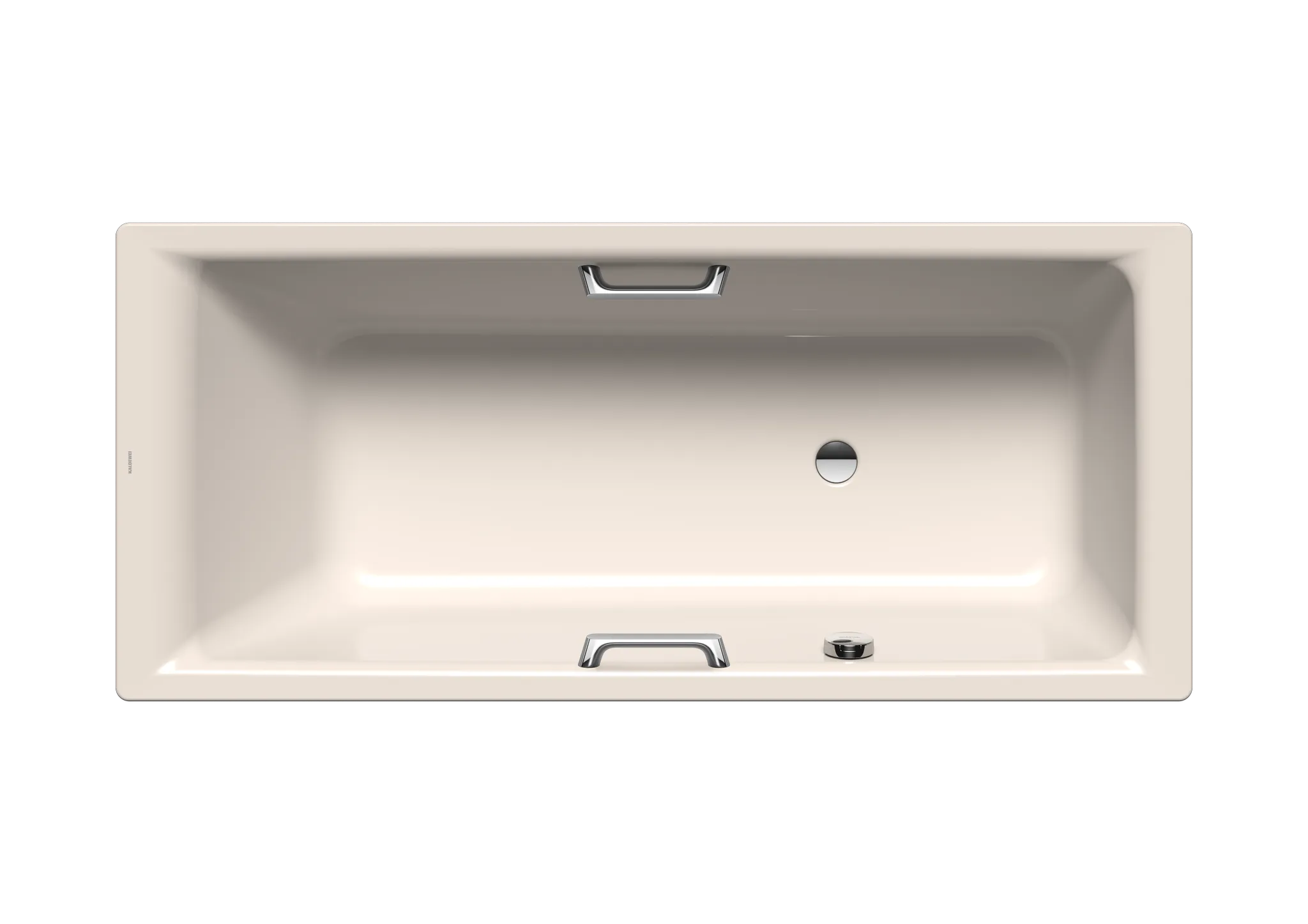 Kaldewei Badewanne „Puro“ Star rechteck 180 × 80 cm, mit Grifflochbohrungen mit gegenüberliegender Überlaufbohrung, in pergamon