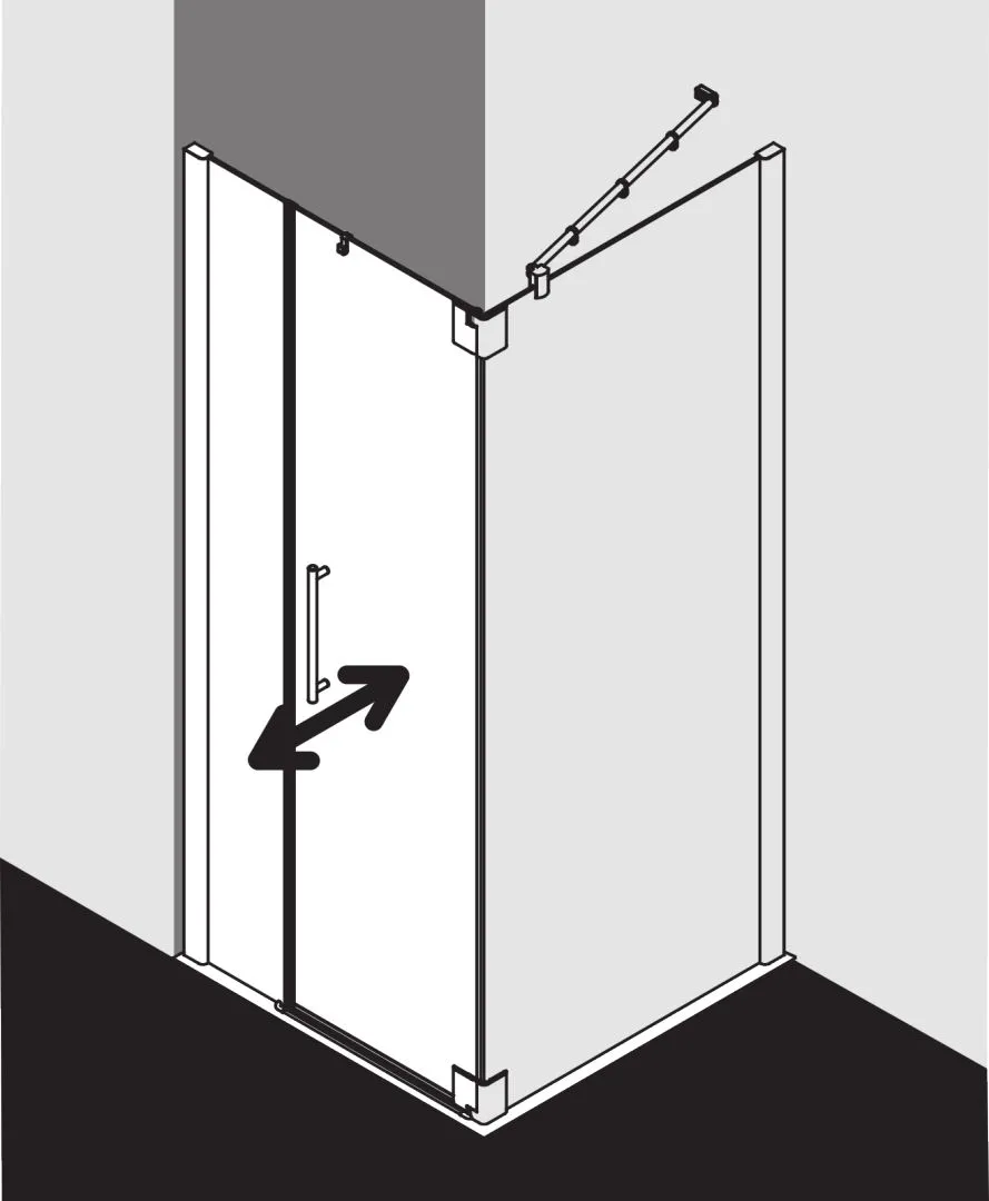 PASA XP PX1FL Pendeltür 1-flügelig und Festfeld links, für Ecke, Höhe 2000 mm, Wanneneinbaumaß 810-840 mm, Breitenverstellmaß 800-830 mm, Glasaußenkante 785-815 mm, Farbe Silber Mattglanz, Glas ESG Klar PASA XP PX1FL Pendeltür 1-flügelig und Festfeld links, für Ecke, Höhe 2000 mm, Wanneneinbaumaß 810-840 mm, Breitenverstellmaß 800-830 mm, Glasaußenkante 785-815 mm, Farbe Silber Mattglanz, Glas ESG Klar