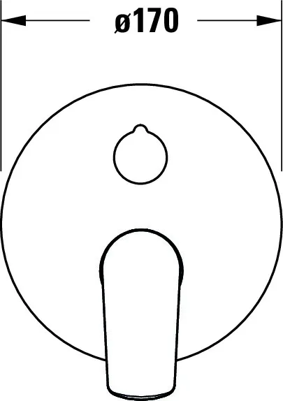 No.1 EH-BM UP, VB 2, RD, Cr, 170x170x86mm, ASA WA: Grundkörper