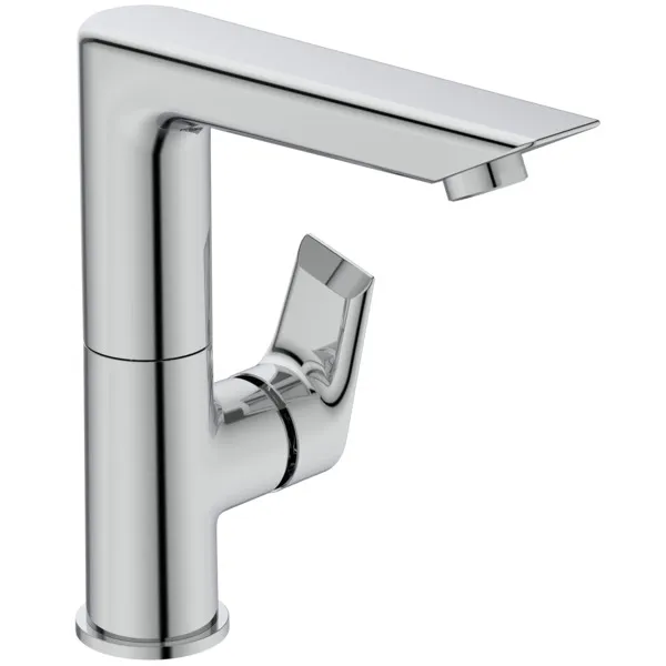 Waschtischarmatur Tesi, 5 l/min., mit Ablaufgarnitur, mit hohem schwenkbarem Auslauf, Ausladung 147mm, Chrom Waschtischarmatur Tesi, 5 l/min., mit Ablaufgarnitur, mit hohem schwenkbarem Auslauf, Ausladung 147mm, Chrom